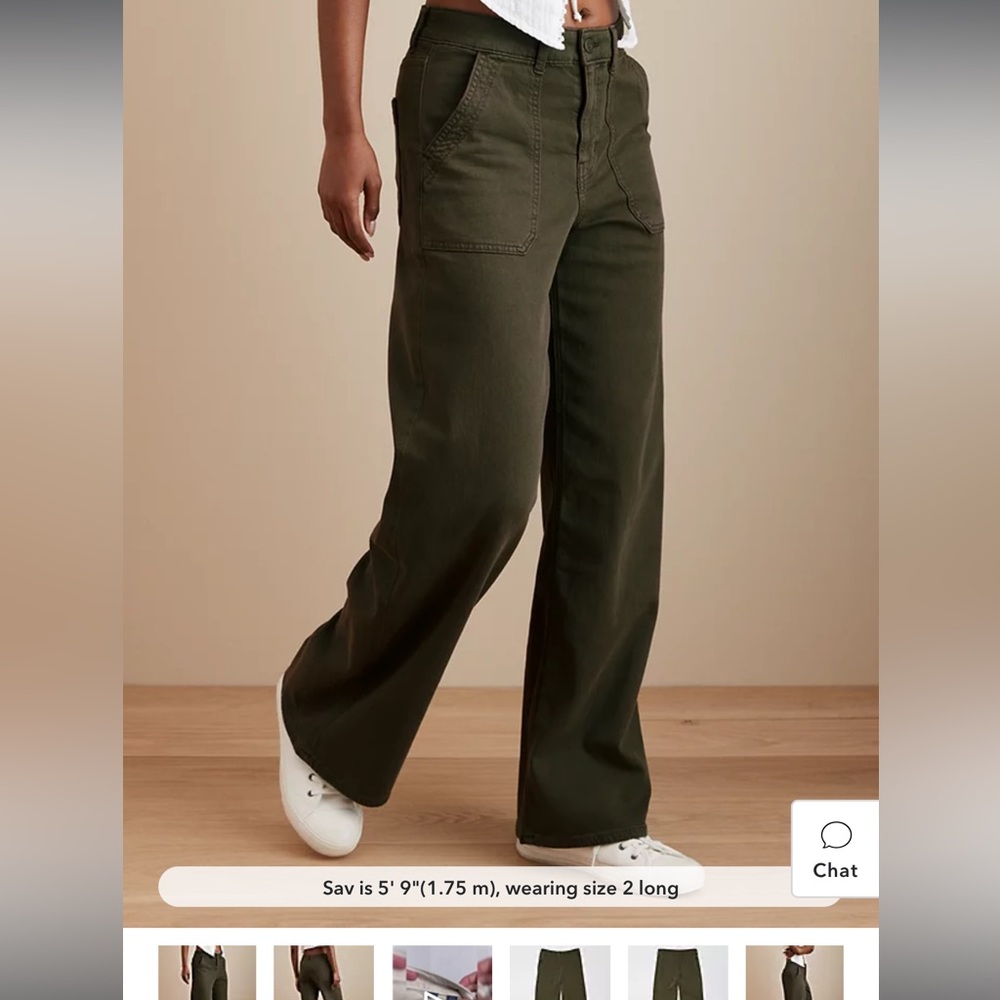 AE Dreamy Drape Stretch Super High-Waisted Baggy Wide-Leg Pant
